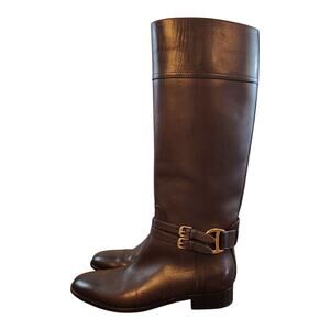 Polo Ralph Lauren Brown Leather riding boots knee high sz 5.5 - 6 equestrian